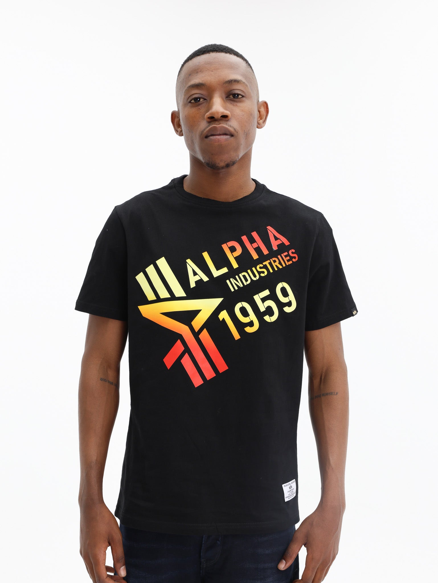Alpha T-Shirt Gradient Black